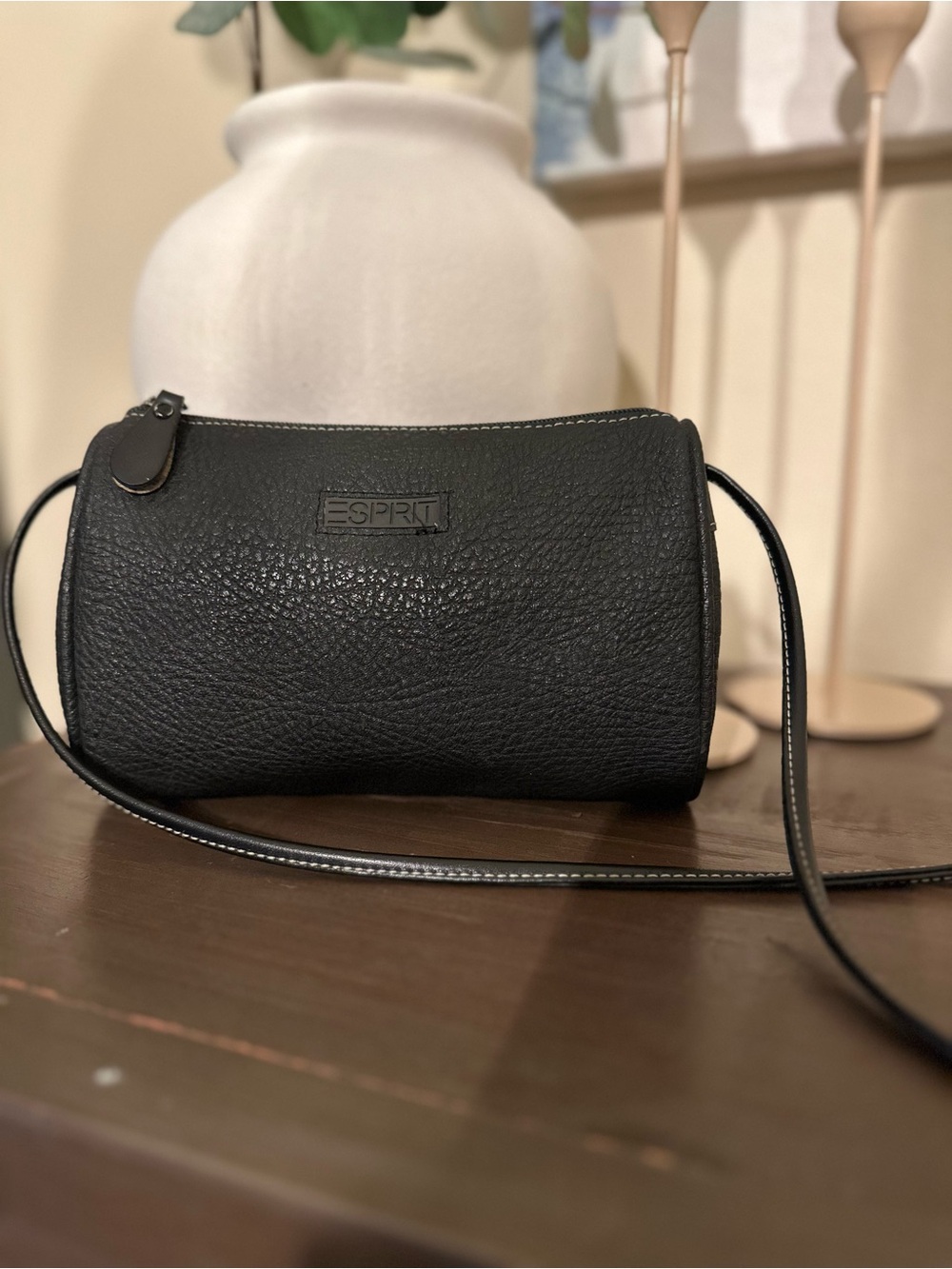 Esprit Black Pebbled Crossbody